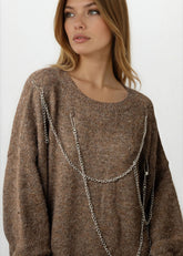Draped Chain Knit Sweater Sweaters Kate Hewko 