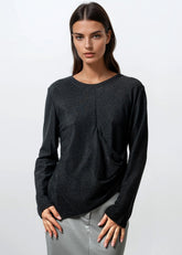 Draped Glitter Long Sleeve Long Sleeve Tees Kate Hewko 