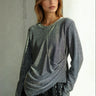 Draped Glitter Long Sleeve Long Sleeve Tees Kate Hewko 