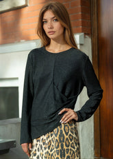 Draped Glitter Long Sleeve Long Sleeve Tees Kate Hewko 