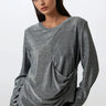 Draped Glitter Long Sleeve Long Sleeve Tees Kate Hewko 