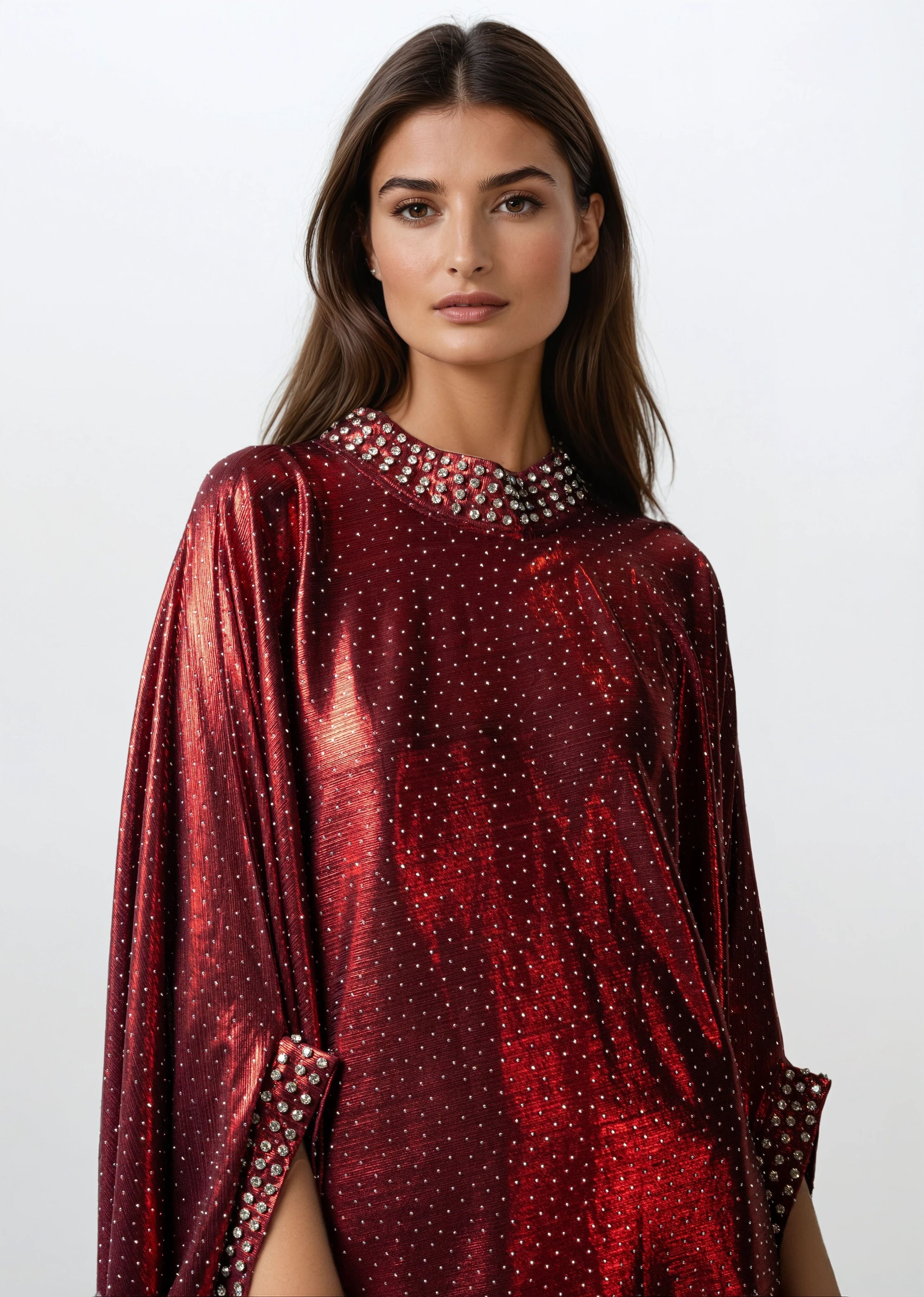 Draped Rhinestone Kaftan Dress - Kate Hewko Blue / One size Draped Rhinestone Kaftan Dress - Kate Hewko Blue / One size