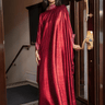 Draped Rhinestone Kaftan Dress Dresses Kate Hewko Red One size 