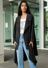 Draped Trench Coat Layering Piece Cardigans Kate Hewko 