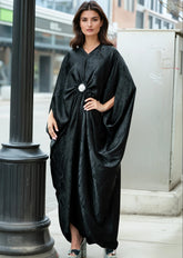 Draped Twist Front Kaftan Dress Dresses Kate Hewko 