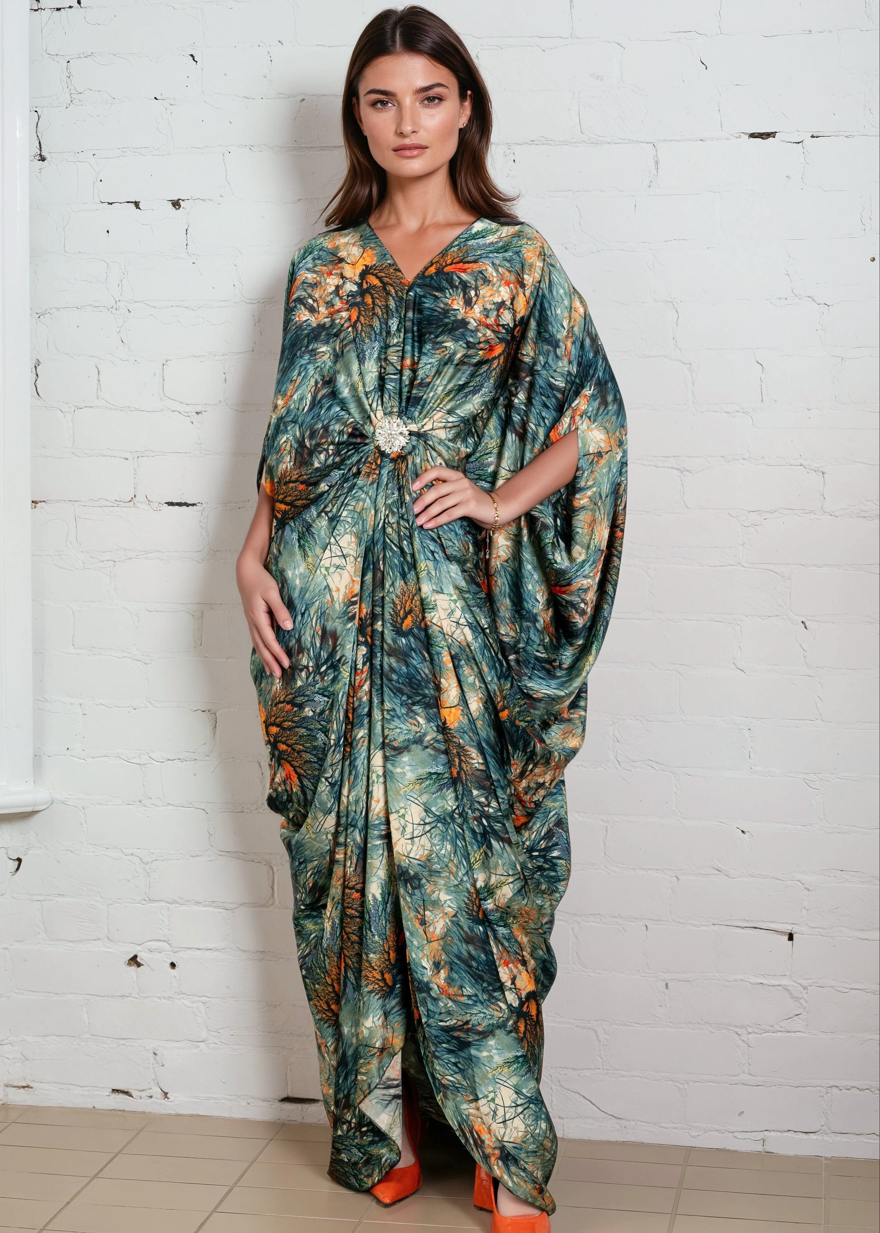 Draped Twist Front Kaftan Dress | Kate Hewko Blue / One size Draped Twist Front Kaftan Dress | Kate Hewko Blue / One size