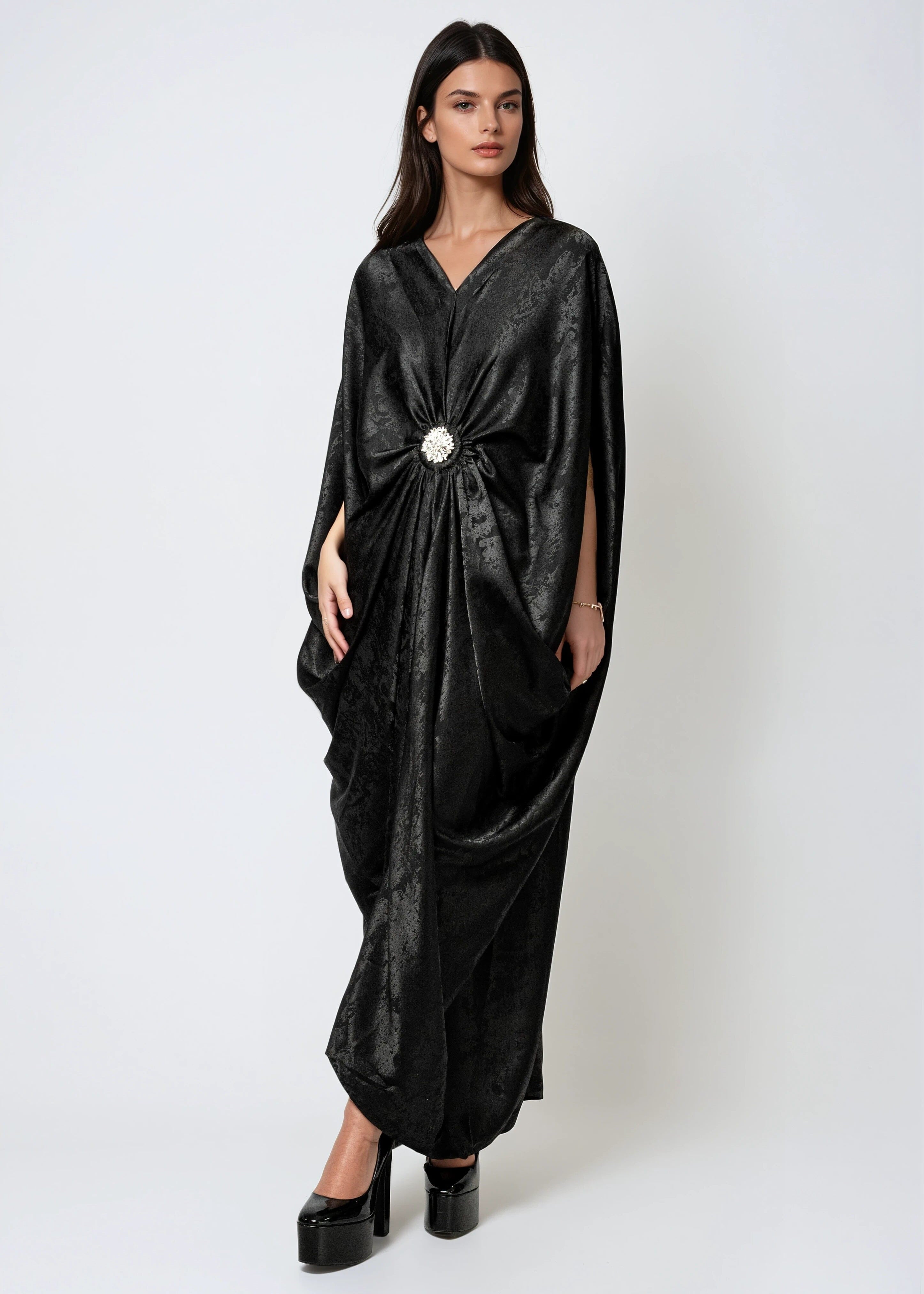 Draped Twist Front Kaftan Dress | Kate Hewko Blue / One size Draped Twist Front Kaftan Dress | Kate Hewko Blue / One size