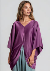 Draped V Neck Kaftan Top Blouses Kate Hewko 