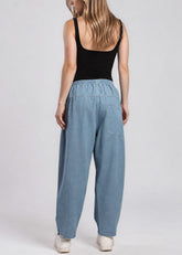 Elastic Waist Denim Jogger Pants Kate Hewko 
