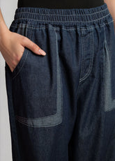 Elastic Waist Denim Jogger Pants Kate Hewko 