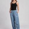 Elastic Waist Denim Jogger Pants Kate Hewko Light Denim One size 