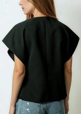 Embellished Brooch Wrap Blouse Blouses Kate Hewko 