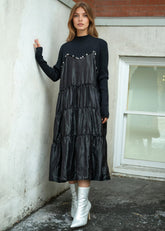 Embellished Contrast Tiered Dress Dresses Kate Hewko 