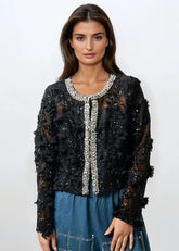 Embellished Floral Lace Cardigan Cardigans Kate Hewko 