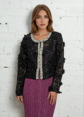 Embellished Floral Lace Cardigan Cardigans Kate Hewko 
