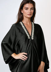 Embellished V Neck Kaftan Dress Dresses Kate Hewko 
