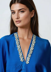 Embellished V Neck Kaftan Dress Dresses Kate Hewko 