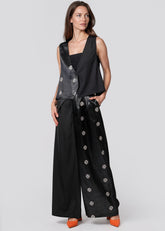 Embroidered Contrast Pant Set Two Piece Sets Kate Hewko 