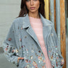 Embroidered Floral Denim Jacket Outerwear Kate Hewko 