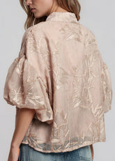 Embroidered Studded Collar Blouse Blouses Kate Hewko 
