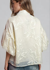 Embroidered Studded Collar Blouse Blouses Kate Hewko 