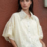 Embroidered Studded Collar Blouse Blouses Kate Hewko 