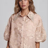 Embroidered Studded Collar Blouse Blouses Kate Hewko 