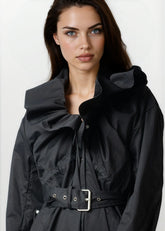 Exaggerated Collar Belted Trench Outerwear Kate Hewko 