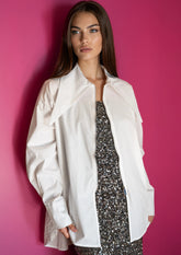 Exaggerated Collar Zip Blouse Blouses Kate Hewko 