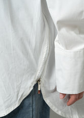 Exaggerated Collar Zip Blouse Blouses Kate Hewko 