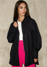 Exaggerated Collar Zip Blouse Blouses Kate Hewko 