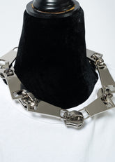 Exaggerated Zipper Linked Choker Necklaces Kate Hewko 
