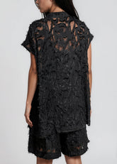 Faux Feather Short Set Two Piece Sets Kate Hewko 