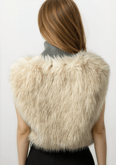 Faux Fur Cropped Knitted Vest Vests Kate Hewko 