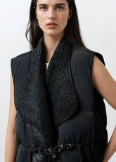 Faux Shearling Puffer Vest Vests Kate Hewko 