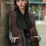 Faux Shearling Puffer Vest Vests Kate Hewko 