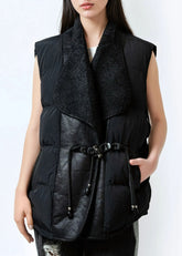Faux Shearling Puffer Vest Vests Kate Hewko 
