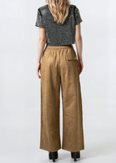 Faux Suede Drawstring Trouser Pants Kate Hewko 