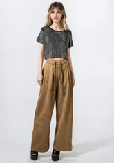 Faux Suede Drawstring Trouser Pants Kate Hewko 