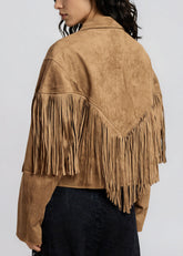 Faux Suede Fringe Jacket Outerwear Kate Hewko 