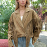 Faux Suede Fringe Jacket Outerwear Kate Hewko 