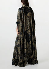 Feather Cuff Cape Maxi Dress Dresses Kate Hewko 