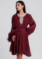 Feather Cuff Rhinestone Dress Dresses Kate Hewko 