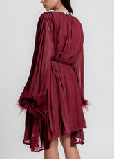 Feather Cuff Rhinestone Dress Dresses Kate Hewko 