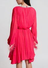 Feather Cuff Rhinestone Dress Dresses Kate Hewko 