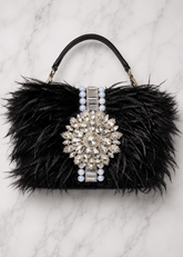 Feather Gemstone Clutch Bags Kate Hewko 
