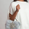Feather Gemstone Clutch Bags Kate Hewko Grey 