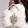 Feather Gemstone Clutch Bags Kate Hewko Pink 