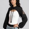 Fishnet Panel Hooded Shrug Layering Pieces Kate Hewko 