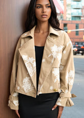 Floral Embroidered Cropped Trench Outerwear Kate Hewko 